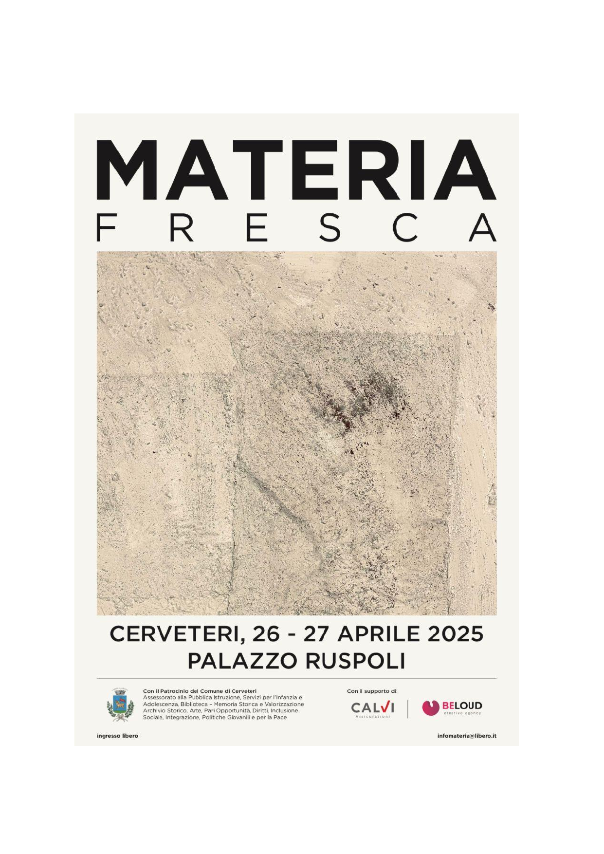 Locandina della mostra Materia Fresca